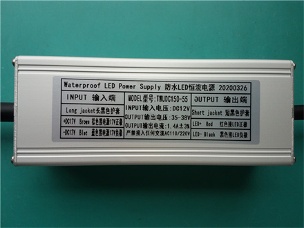 输入DC12V,输出35-38V 1.4A  防水电源